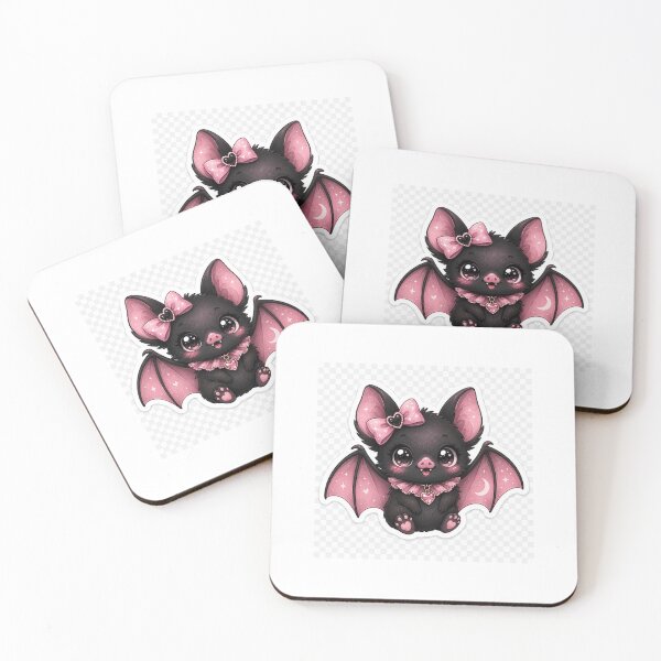 Item preview, Cute Girly Bat Sticker | Kawaii Pastel Night Bat with Wings | Dark Aesthetic Animal Art designed and sold by Moonlight Studio.