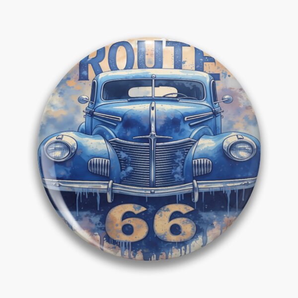 Item preview, Route 66 Classic Car Watercolor Splash | Vintage American Road Trip Art designed and sold by DigiArt8Design.