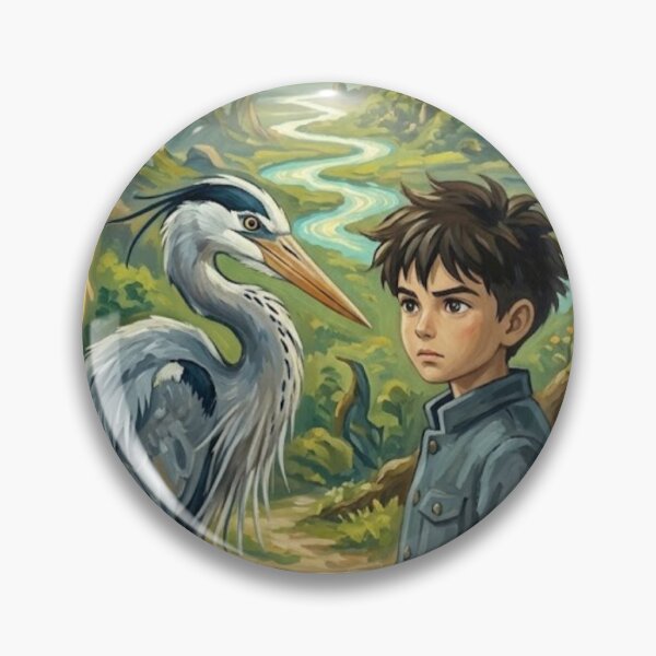 Item preview, The Boy and the Heron Retro Anime Fantasy Tribute Art Movie Poster designed and sold by Art's Diner.