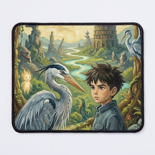 Item preview, The Boy and the Heron Retro Anime Fantasy Tribute Art Movie Poster designed and sold by Art's Diner.