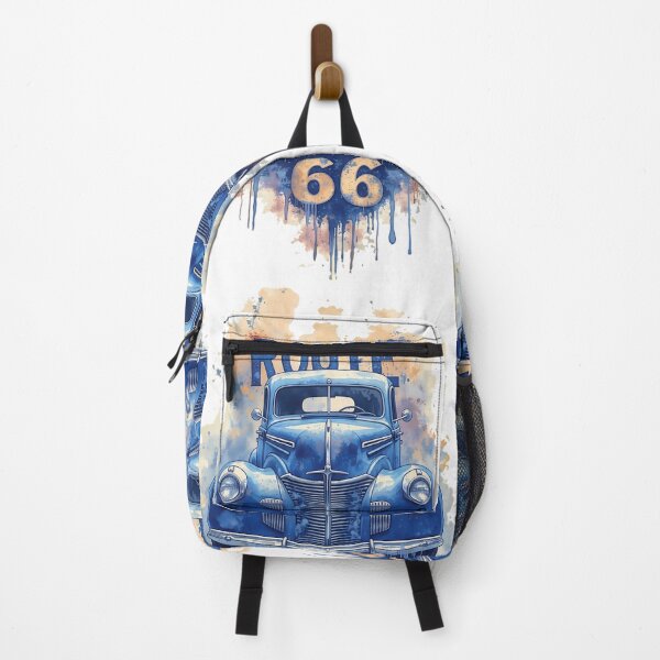 Item preview, Route 66 Classic Car Watercolor Splash | Vintage American Road Trip Art designed and sold by DigiArt8Design.