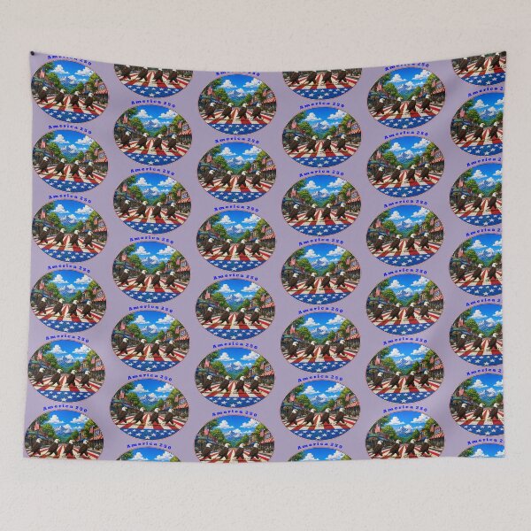 Item preview, America 250 Celebration with Four Bald Eagles Crossing the Road URM designed and sold by urmaddad.
