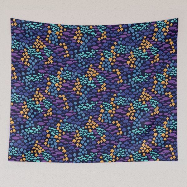 Item preview, Mini Mushrooms Dark Pattern designed and sold by EBParsley.