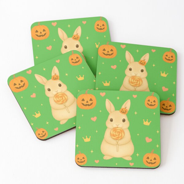 Item preview, Halloween Bunny with Lollipop – Green designed and sold by HIMEKARI.