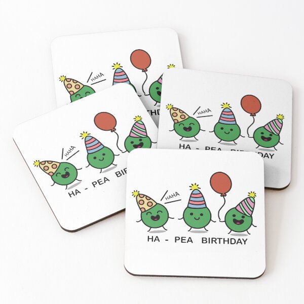 Item preview, Cute Ha-Pea Birthday Celebration designed and sold by Draw-some Doodles.