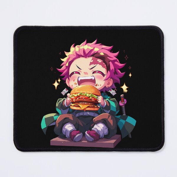 Item preview, Tanjiro Kamado Demon Slayer Anime Chibi Kawaii Burger Bright Joyful designed and sold by earlobejerk.