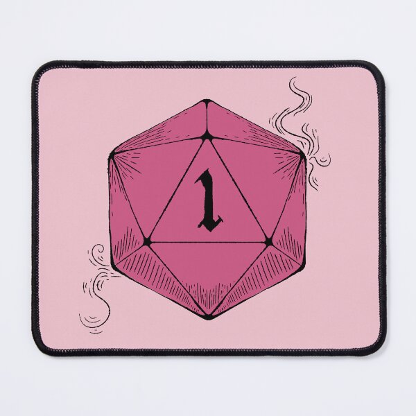 Artikelvorschau, Pinke 1! | DnD Dungeons and Dragons d20 Würfel Natürliche 1 entworfen und verkauft von AvaDCreative.