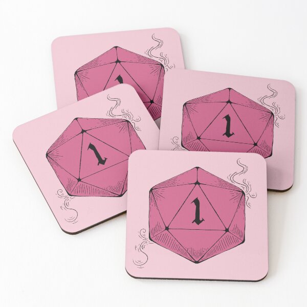 Item preview, Pink Nat 1! | DnD Dungeons and Dragons d20 Dice Natural 1 designed and sold by AvaDCreative.