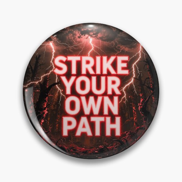 Item preview, Strike Your Own Path – Motivational Lightning Quote | Dark Forest Inspiration Typography designed and sold by DervoTeck2767.