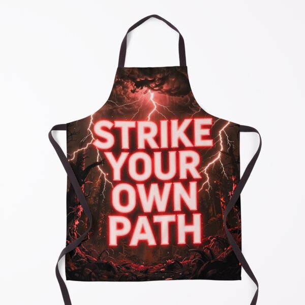 Item preview, Strike Your Own Path – Motivational Lightning Quote | Dark Forest Inspiration Typography designed and sold by DervoTeck2767.