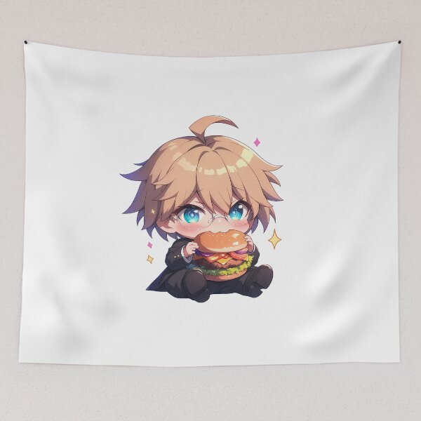 Item preview, Anime Byakuya Togami Danganronpa Chibi Kawaii Burger Blonde Refined Anime Charm designed and sold by earlobejerk.
