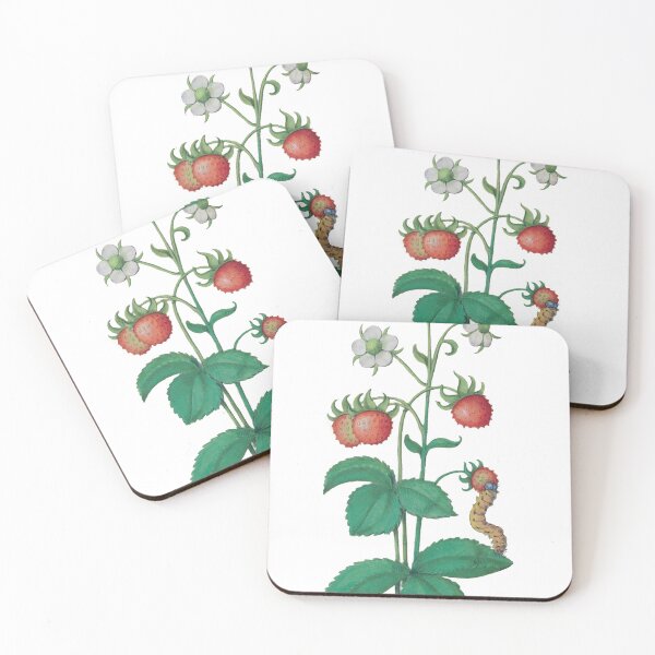 Item preview, Strawberry Plant with Flowers and Caterpillar designed and sold by galadrielland.