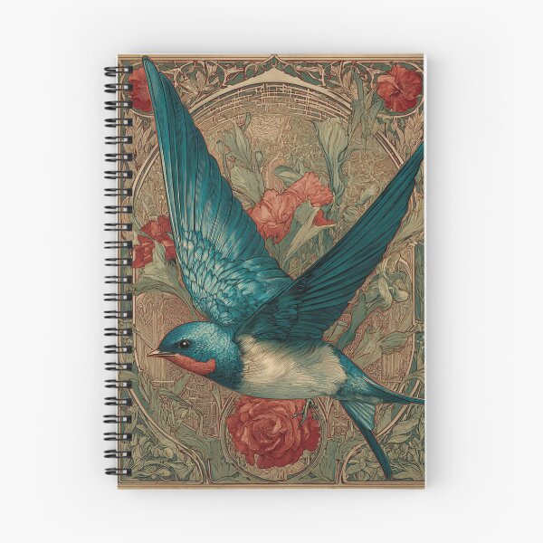Item preview, Art nouveau Swallow designed and sold by MendaciousMina.