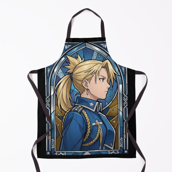Item preview, Riza Hawkeye Fullmetal Alchemist Blue Military Stained Glass designed and sold by mildaclairmo.