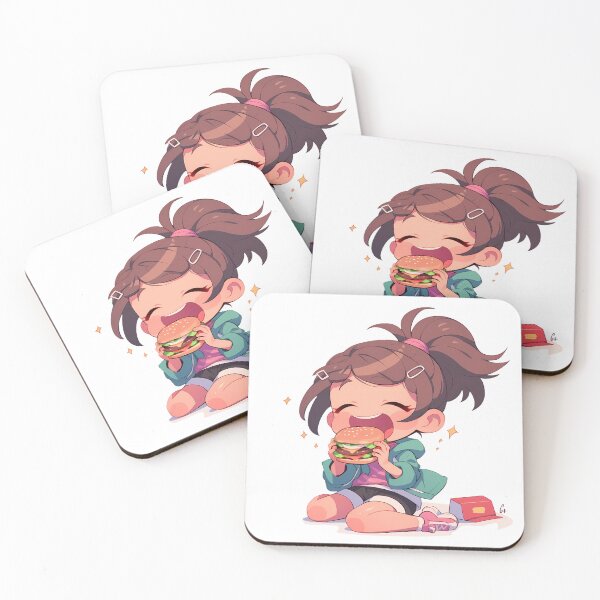 Item preview, Anime Aoi Asahina Danganronpa Chibi Kawaii Burger Joyful Anime Girl Moment designed and sold by earlobejerk.