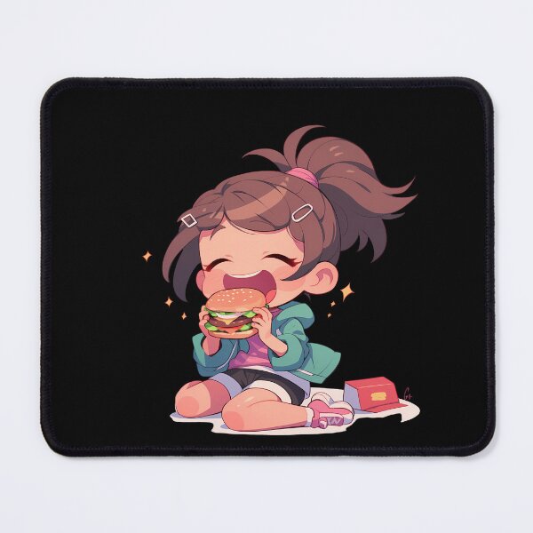 Item preview, Anime Aoi Asahina Danganronpa Chibi Kawaii Burger Joyful Anime Girl Moment designed and sold by earlobejerk.