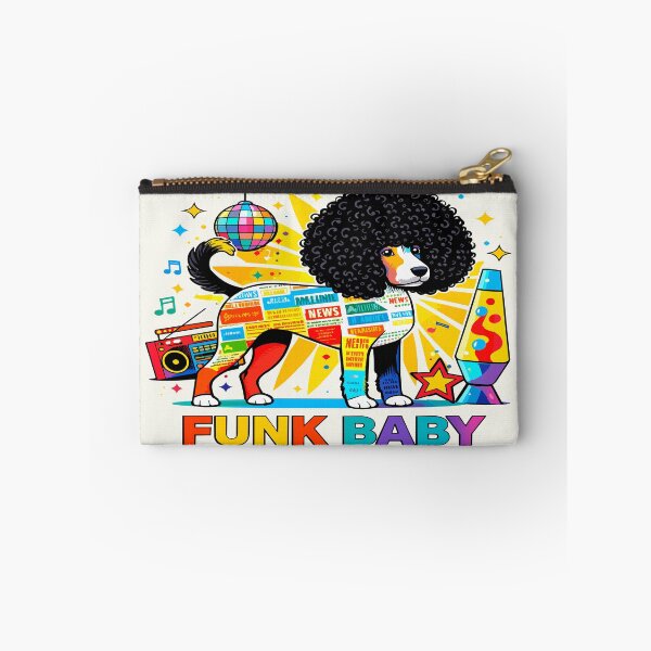 Item preview, Funk Baby – Retro Disco Dog & Afro Vibes designed and sold by zoliartdesign.