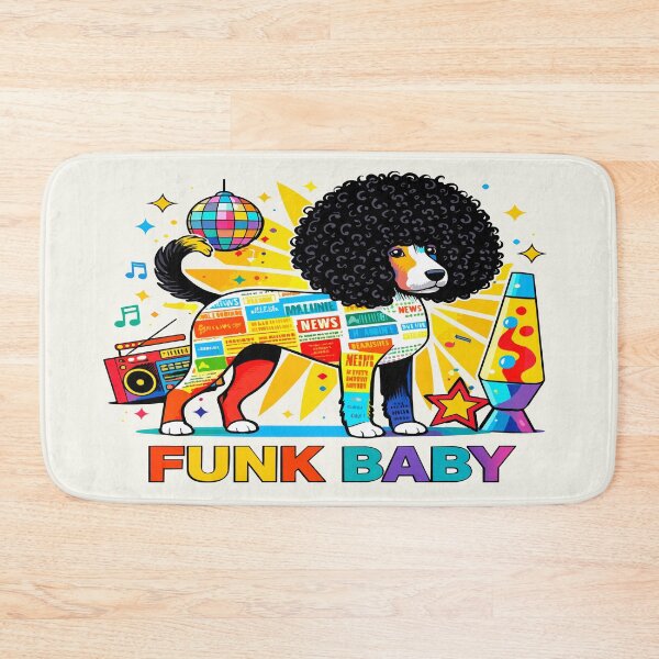 Item preview, Funk Baby – Retro Disco Dog & Afro Vibes designed and sold by zoliartdesign.