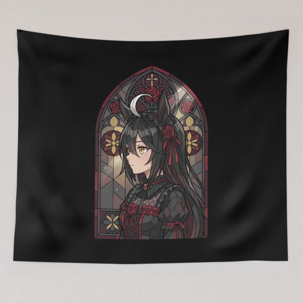 Item preview, Manhattan Cafe Uma Musume Dark Rose Stained Glass Elegance designed and sold by mildaclairmo.
