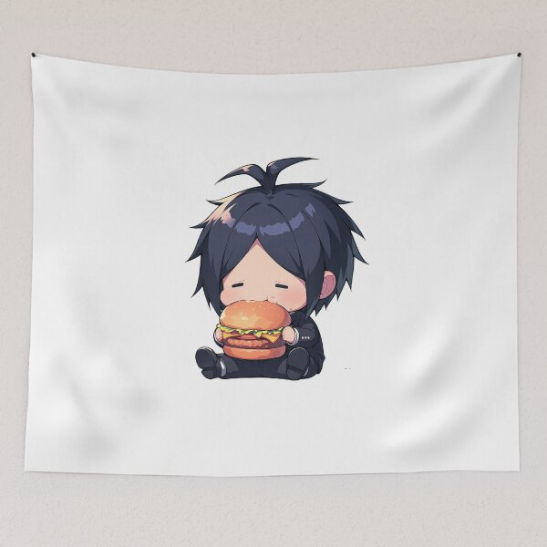 Item preview, Anime Mukuro Ikusaba Danganronpa Chibi Kawaii Burger Calm Anime Girl Snack designed and sold by earlobejerk.