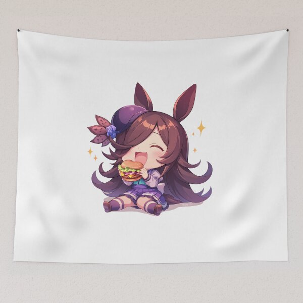 Item preview, Rice Shower Uma Musume Chibi Burger Horse Girl Kawaii Joy designed and sold by earlobejerk.