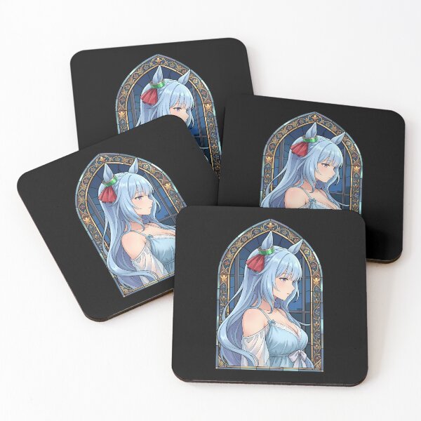 Item preview, Mejiro Ardan Uma Musume Elegant Blue Stained Glass Horse Girl designed and sold by mildaclairmo.