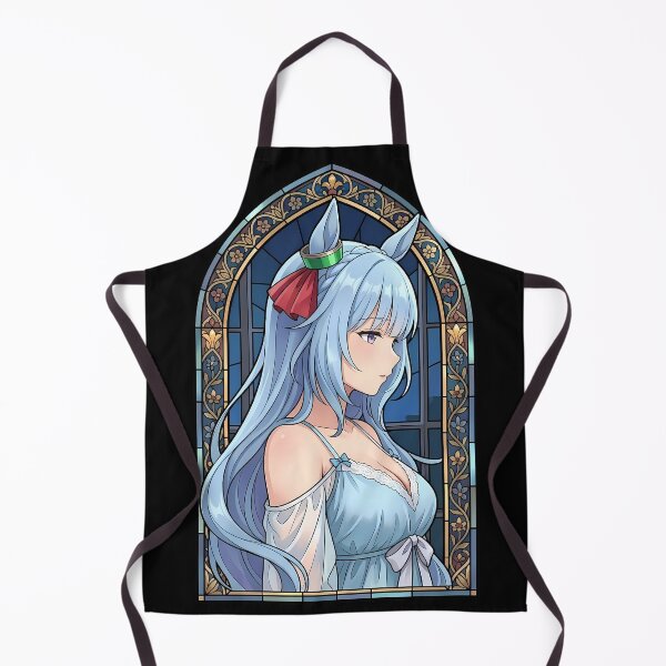 Item preview, Mejiro Ardan Uma Musume Elegant Blue Stained Glass Horse Girl designed and sold by mildaclairmo.