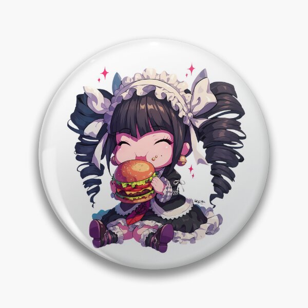 Item preview, Celestia Ludenberg Danganronpa Gothic Chibi Burger Kawaii Feast designed and sold by earlobejerk.