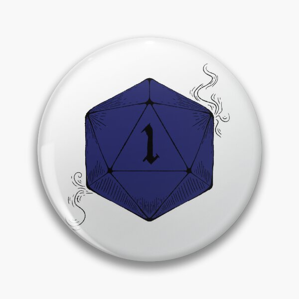 Item preview, Blue Nat 1! | DnD Dungeons and Dragons d20 Dice Natural 1 designed and sold by AvaDCreative.
