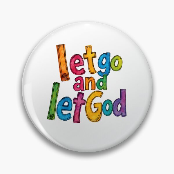 Item preview, Let Go And Let God, Faith, Higher Power, colorful rainbow design  designed and sold by OmStudioz .