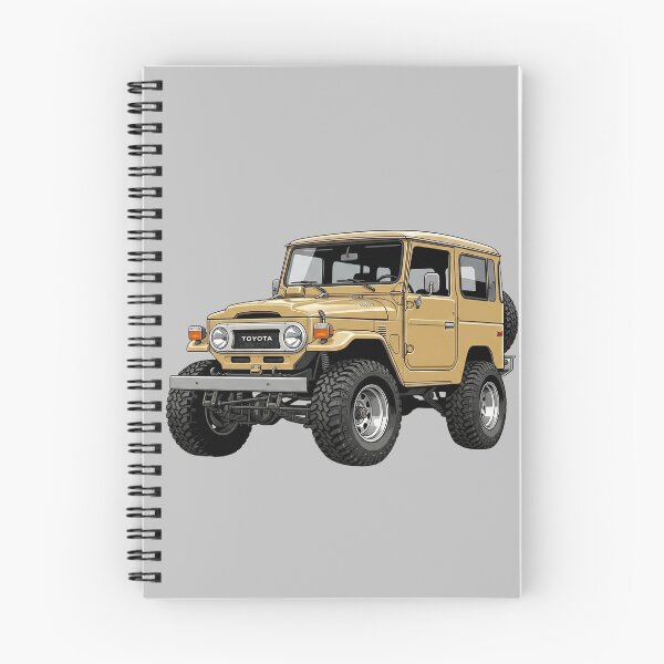 Item preview, 1977 Toyota Land Cruiser FJ40 Vintage Beige Offroad 4x4 Illustration designed and sold by Motorline44.