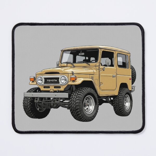 Item preview, 1977 Toyota Land Cruiser FJ40 Vintage Beige Offroad 4x4 Illustration designed and sold by Motorline44.