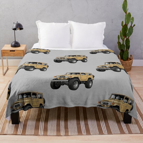 Item preview, 1977 Toyota Land Cruiser FJ40 Vintage Beige Offroad 4x4 Illustration designed and sold by Motorline44.