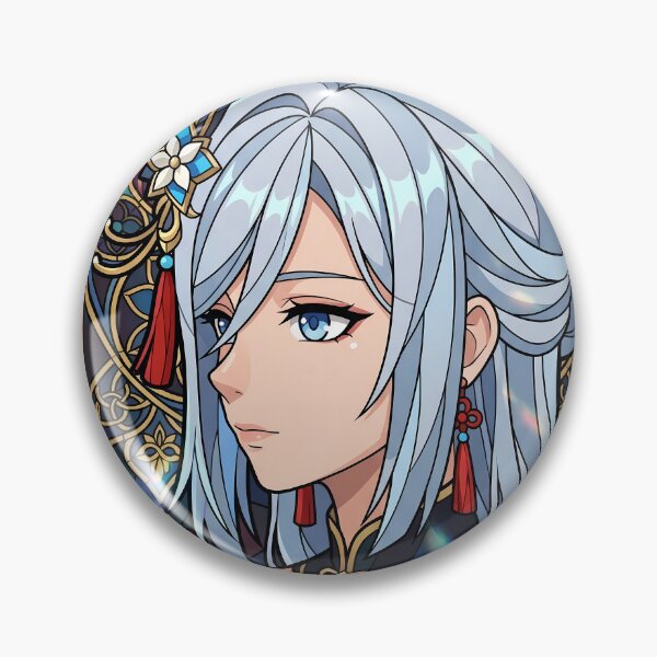 Item preview, Shenhe Genshin Impact Blue Stained Glass Elegant Fantasy designed and sold by mildaclairmo.