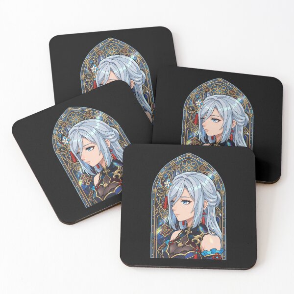Item preview, Shenhe Genshin Impact Blue Stained Glass Elegant Fantasy designed and sold by mildaclairmo.