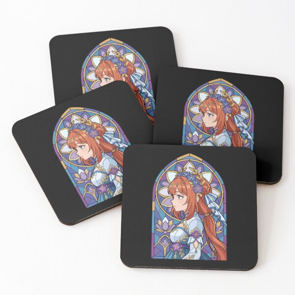 Item preview, Nilou Genshin Impact Floral Stained Glass Profile Portrait designed and sold by mildaclairmo.