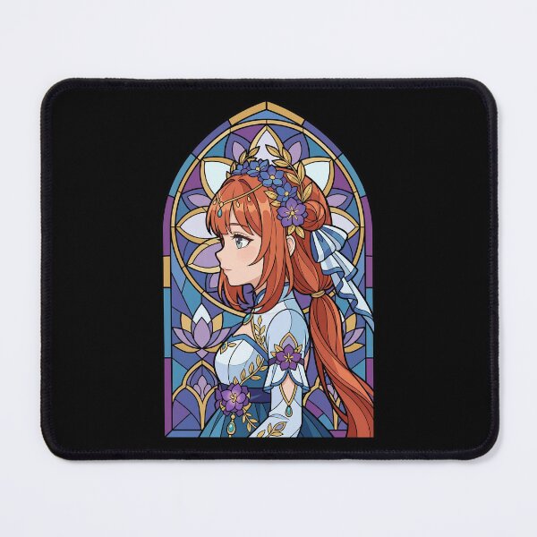 Item preview, Nilou Genshin Impact Floral Stained Glass Profile Portrait designed and sold by mildaclairmo.