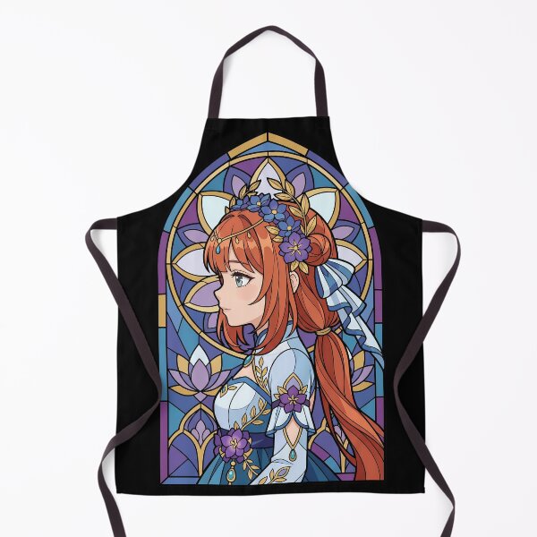 Item preview, Nilou Genshin Impact Floral Stained Glass Profile Portrait designed and sold by mildaclairmo.