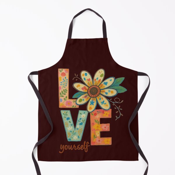Item preview, Love Yourself Floral Acrylic Paint Typography designed and sold by UUniqueIImprint.