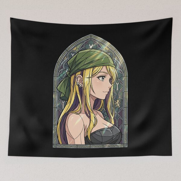 Item preview, Winry Rockbell Fullmetal Alchemist Green Bandana Stained Glass designed and sold by mildaclairmo.