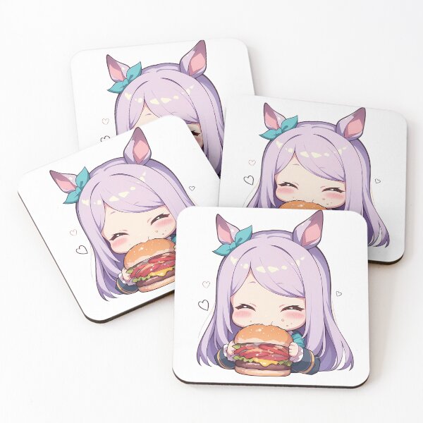 Item preview, Mejiro McQueen Uma Musume Chibi Burger Princess Smile designed and sold by earlobejerk.