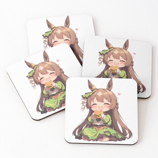 Item preview, Satono Diamond Uma Musume Chibi Burger Lucky Green Glow designed and sold by earlobejerk.