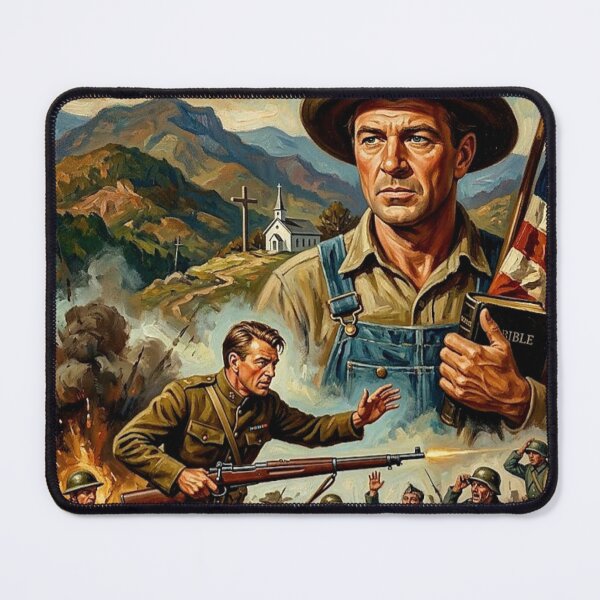 Item preview, Sergeant York Retro WWI Military Biographical Drama Tribute Art Movie Poster designed and sold by Art's Diner.