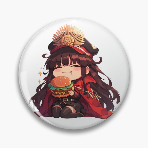 Item preview, Nobunaga Oda Fate Grand Order Chibi Kawaii Burger Anime Girl Crimson Energy designed and sold by earlobejerk.