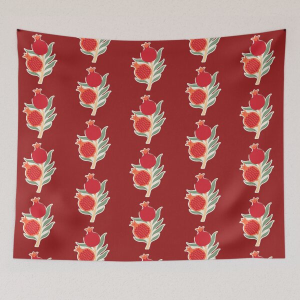 Item preview, Elegant Botanical Pomegranate Branch Vector designed and sold by xmoudx.