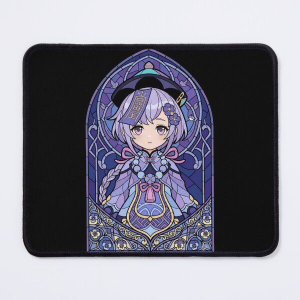 Item preview, Qiqi Genshin Impact Purple Stained Glass Floral Shrine designed and sold by mildaclairmo.