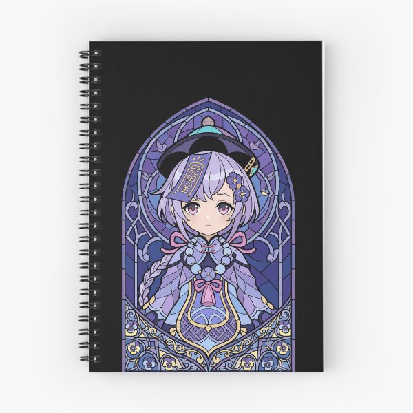 Item preview, Qiqi Genshin Impact Purple Stained Glass Floral Shrine designed and sold by mildaclairmo.