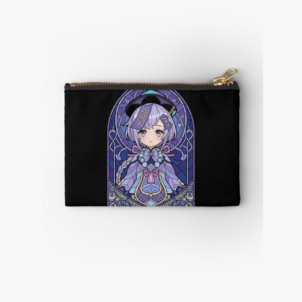 Item preview, Qiqi Genshin Impact Purple Stained Glass Floral Shrine designed and sold by mildaclairmo.