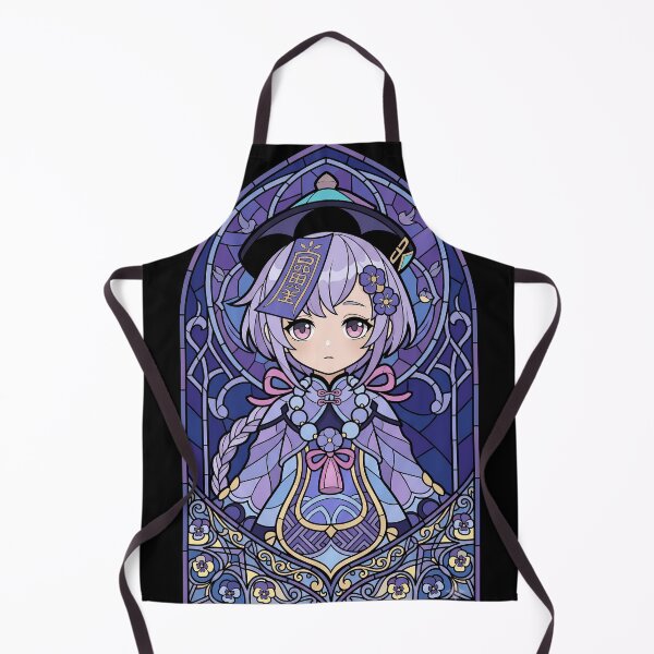 Item preview, Qiqi Genshin Impact Purple Stained Glass Floral Shrine designed and sold by mildaclairmo.