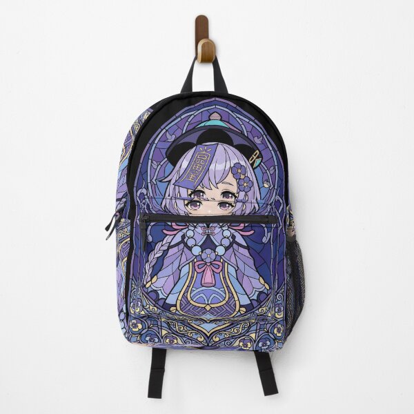 Item preview, Qiqi Genshin Impact Purple Stained Glass Floral Shrine designed and sold by mildaclairmo.